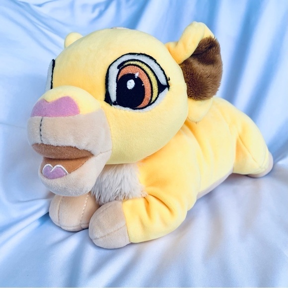 RARE -DISNEYLAND PARIS Stuffed Animal SIMBA Plush LION KING Length 12" Height 8" - Picture 2 of 13